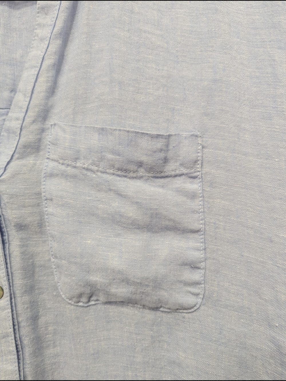 Rachel Zoe Light Blue Button-Front 100% Linen Top Size Small - Picture 11 of 11